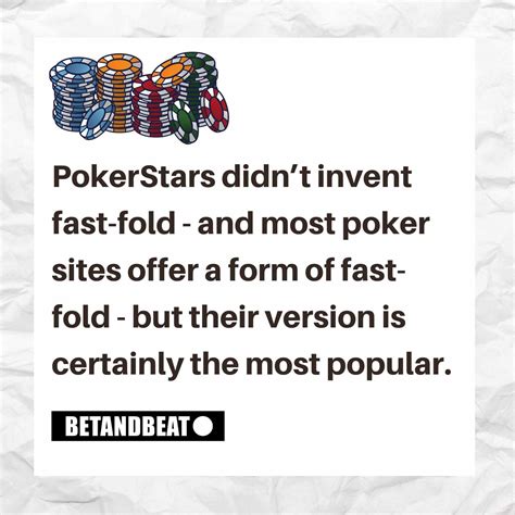 A Pokerstars Fast Fold Patente