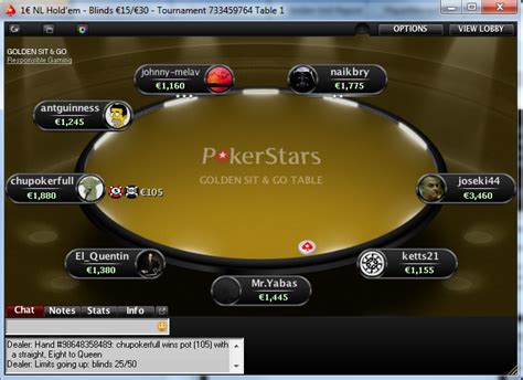 A Pokerstars Ouro Sit And Go