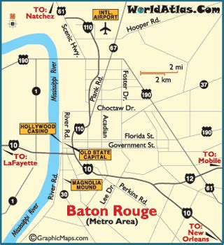 Baton Rouge Casinos Mapa