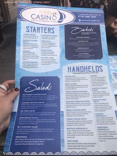 Bemus Ponto De Casino Menu