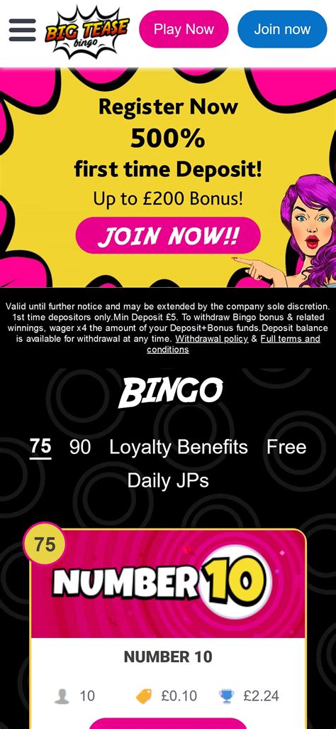 Big Tease Bingo Casino Online