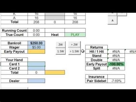 Blackjack Calculadora Excel