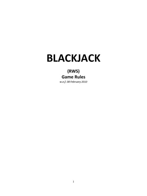 Blackjack Rws