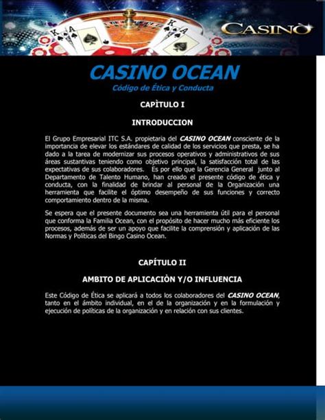 Casino Codigo De Etica