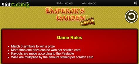 Emperors Garden Scratch Pokerstars