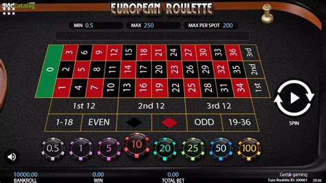 European Roulette Getta Gaming Slot - Play Online