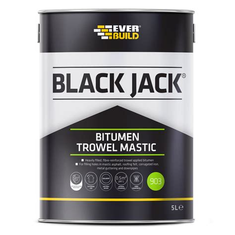 Everbuild 903 Black Jack Betume Espatula De Mastic 5 Litros
