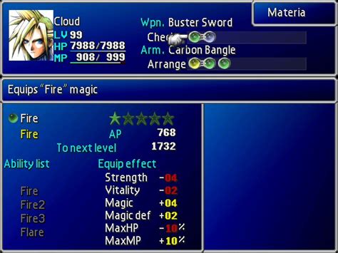 Ff7 Quatro Slots Do Item