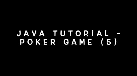 Java Poker Codigo