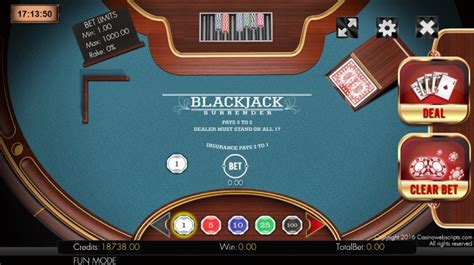 Jogar Blackjack 21 Surrender No Modo Demo