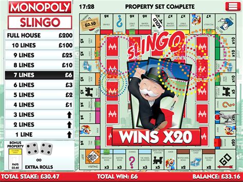 Jogue Slingo Monopoly Online