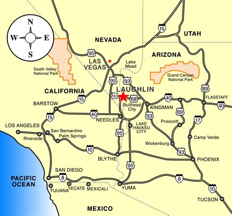 Laughlin Cassinos De Nevada Mapa