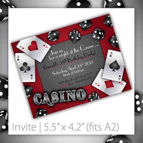 Livre Printable Casino Convites De Aniversario