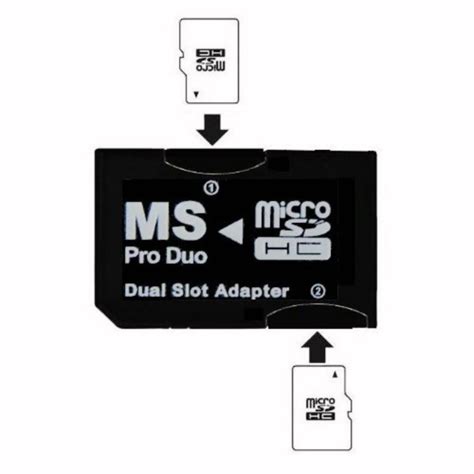 Ms Pro Duo Dual Slot De Adaptador De Psp