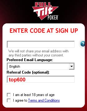 O Full Tilt Poker Bonus Code