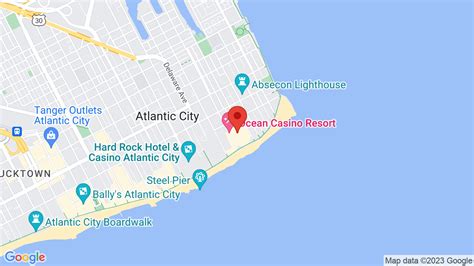 Os Cassinos Em Atlantic City Boardwalk Mapa