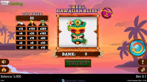 Play 1 Reel Hawaiian Bliss Slot