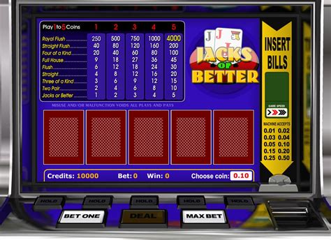 Play 10s Or Better Video Poker Slot