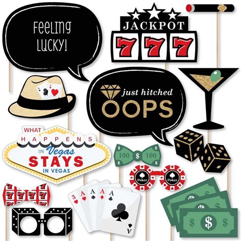 Printable Casino Photobooth Props