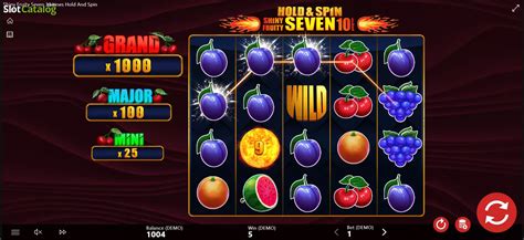 Shiny Fruity Seven 10 Lines Hold And Spin Slot - Play Online