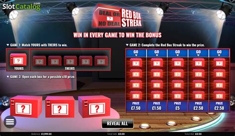 Slot Deal Or No Deal Red Box Streak