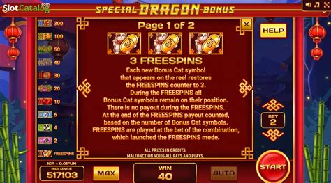 Special Dragon Bonus 3x3 Betfair