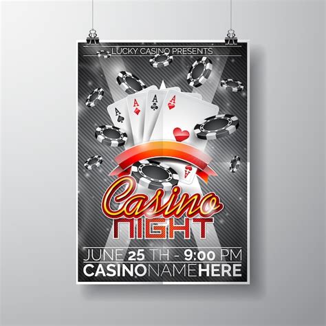 Uma Noite De Casino Cartaz Modelo