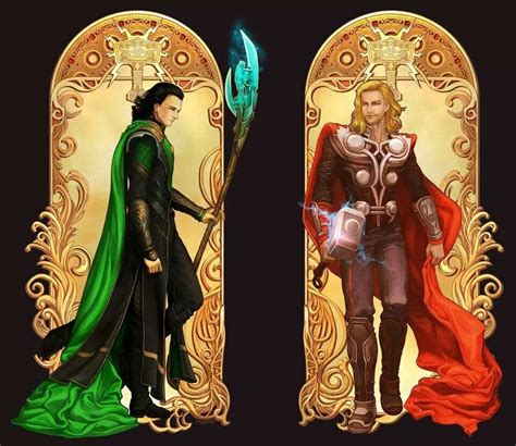 Viking Gods Thor And Loki Leovegas