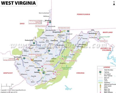 West Virginia Casino Mapa