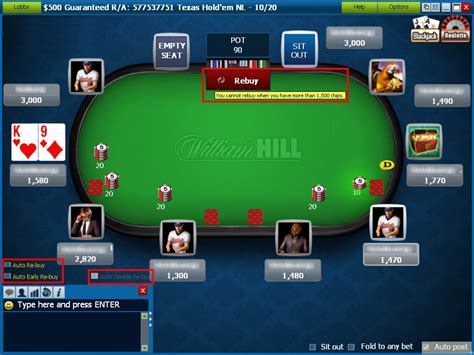 William Hill Poker Estrategia